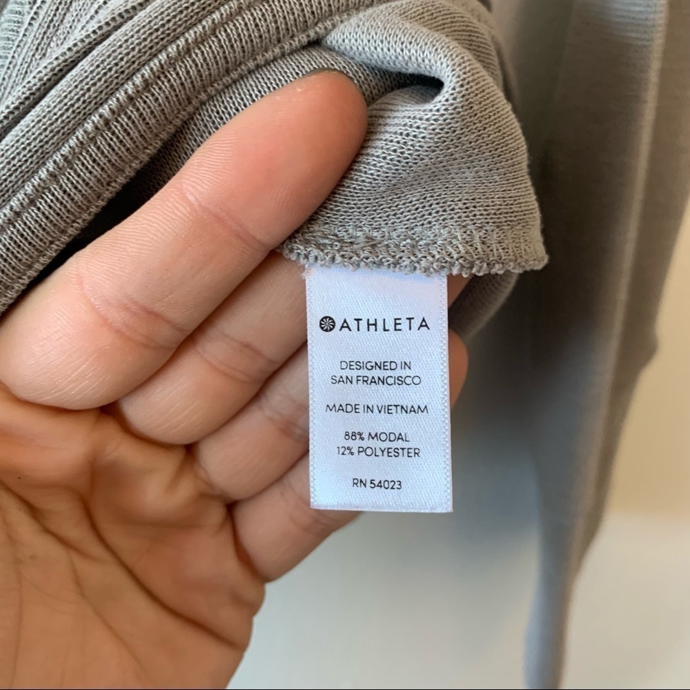 Athleta Serenity Modal Blend Criss Cross Pullover Sweatshirt - Picture 6 of 9